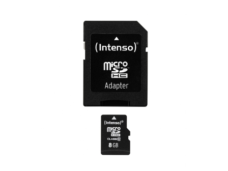 SD MicroSD Card 8GB Intenso Class10 inkl. SD Adapter - 3413460
