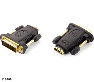 Equip HDMI Adapter A-DVI(24+1)  Bu/St       1920 x 1200   sw Polybeutel