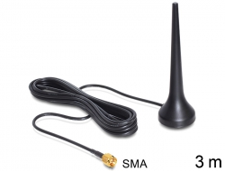 DELOCK GSM-Antenne SMA 2,0dBi Standfuß 3.00m Quadband - 88690