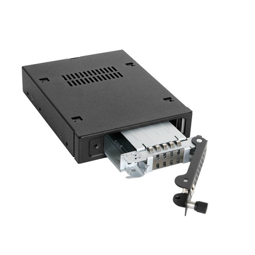 We-Ra. IcyDock 6,3cm SATAI-III/SAS HDD&SSD in 1x3,5 Metall - MB491SKL-B