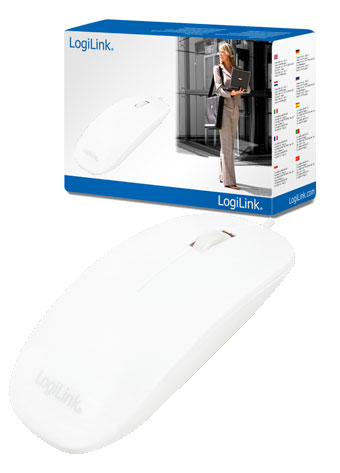 LogiLink Maus USB Optical Scroll 1000dpi weiß