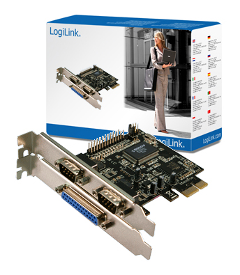 LogiLink PCI Express Karte IEEE1248 Parallel 1x +Seriell 2x - PC0033