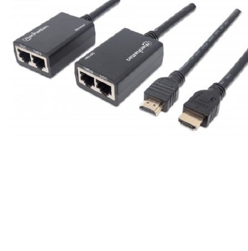 MANHATTAN HDMI Extender Cat5e/Cat6 bis zu 30 m schwarz - 207386