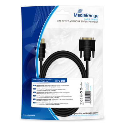 MediaRange HDMI-Kabel HDMI -> DVI 2.0m schwarz - MRCS185