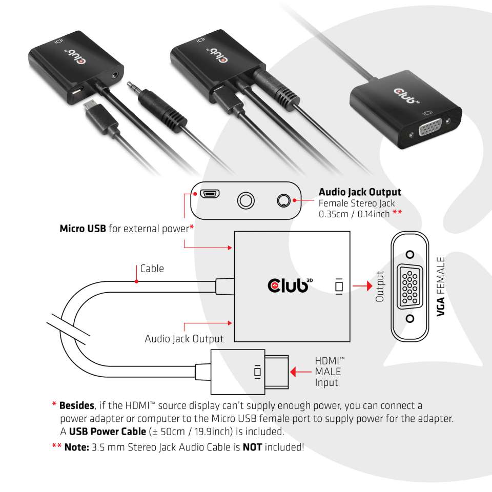 Club 3D CAC-1302, HDMI-Adapter, Club3D Adapter HDMI 1.4 CAC-1302 (BILD6)