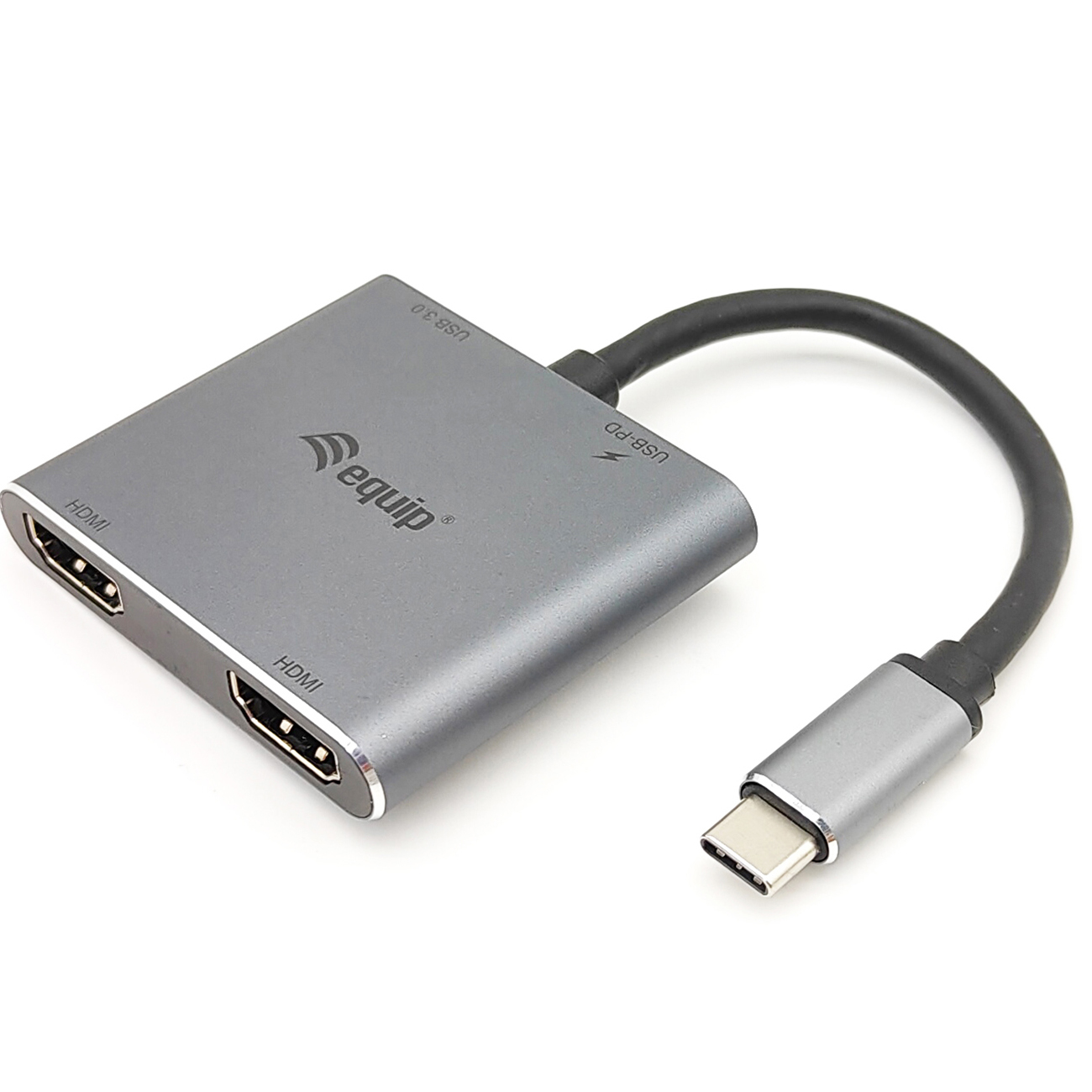Equip Dock USB-C->2xHDMI,USB 3.0,100WPD      4K30Hz 0.15m si