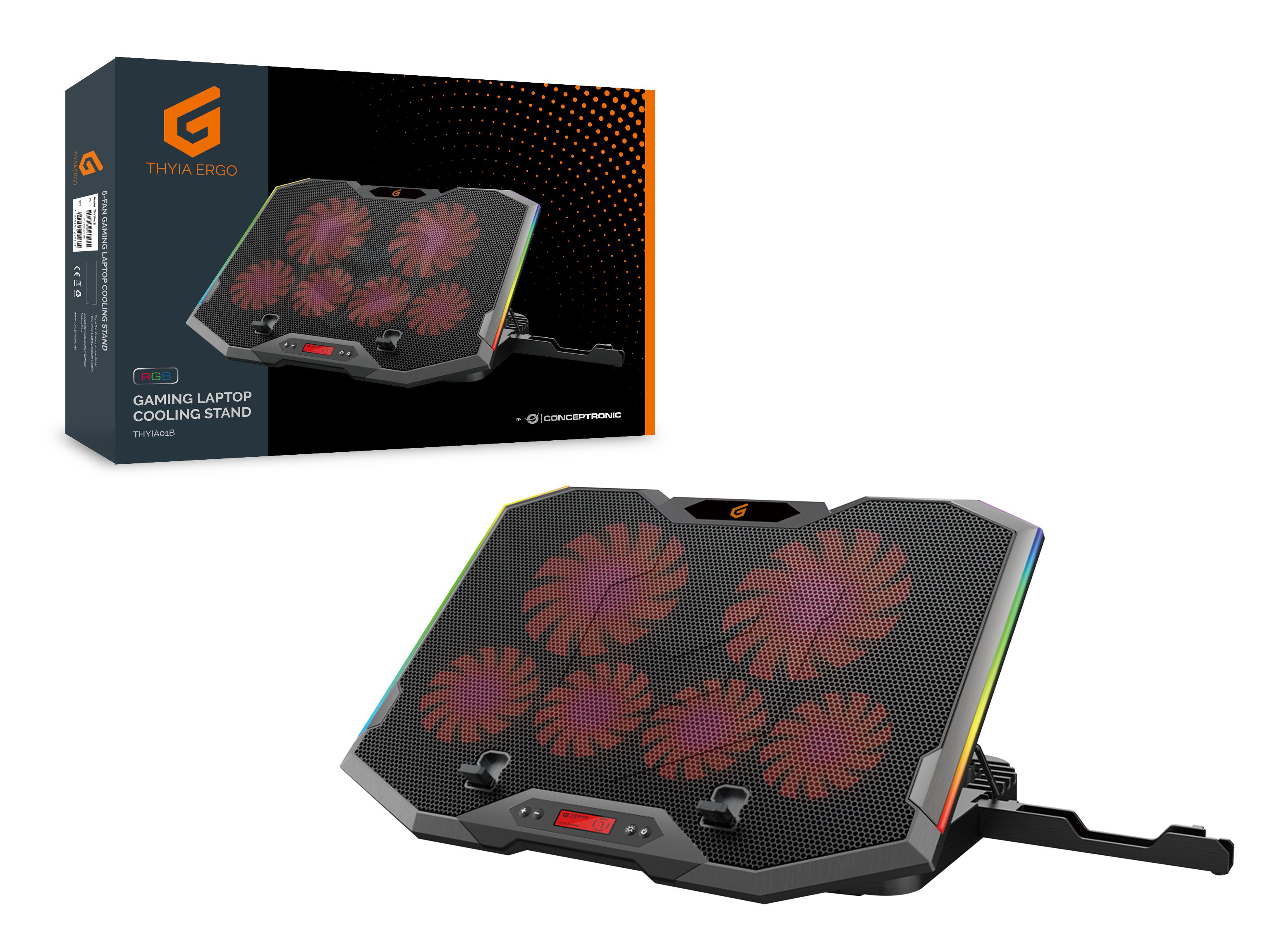 CONCEPTRONIC 6-Fan Cooling Pad (17.0)/ Ergonomisch Gaming