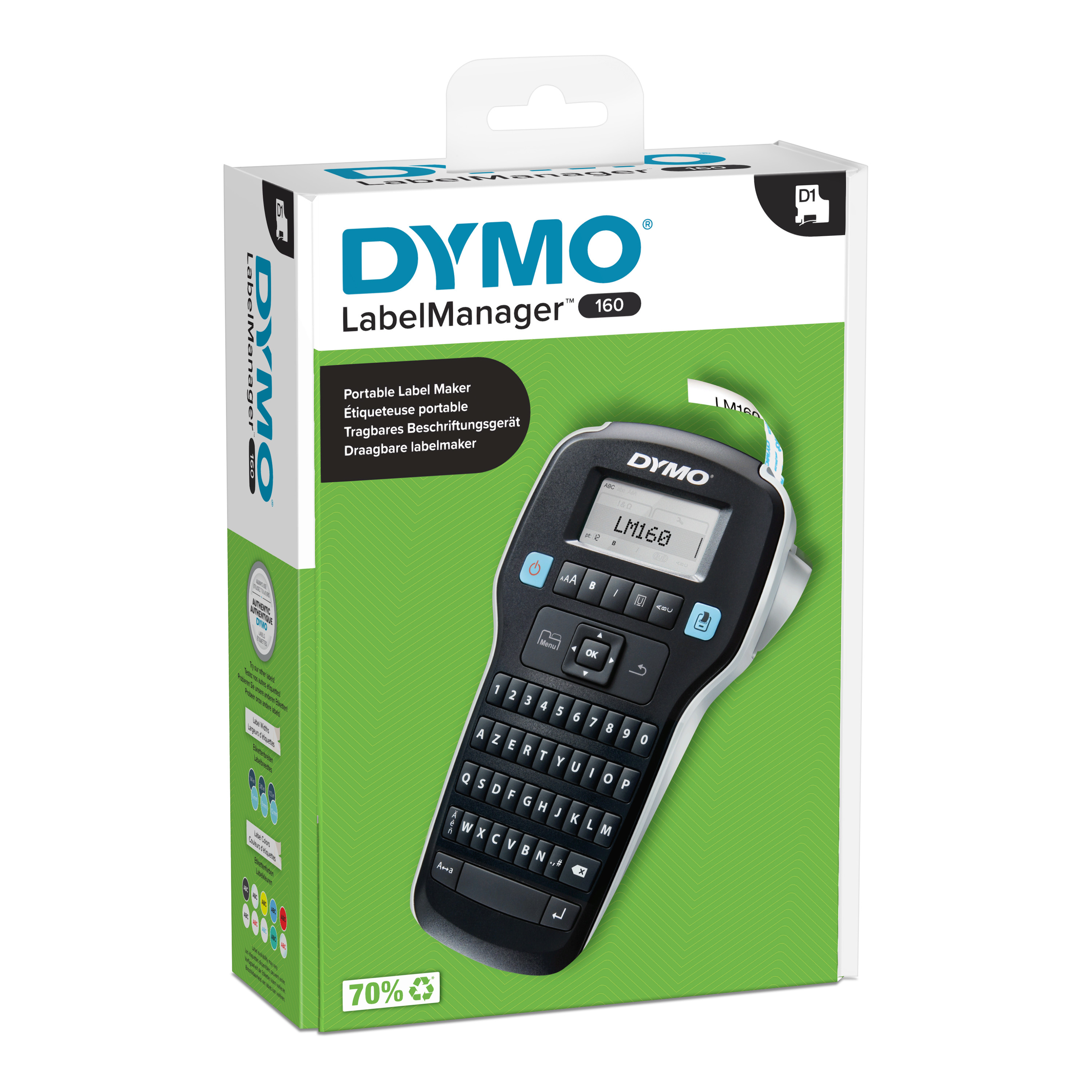 DYMO LabelManager 160 6/9/12 mm D1-Bänder Azerty - 2174450