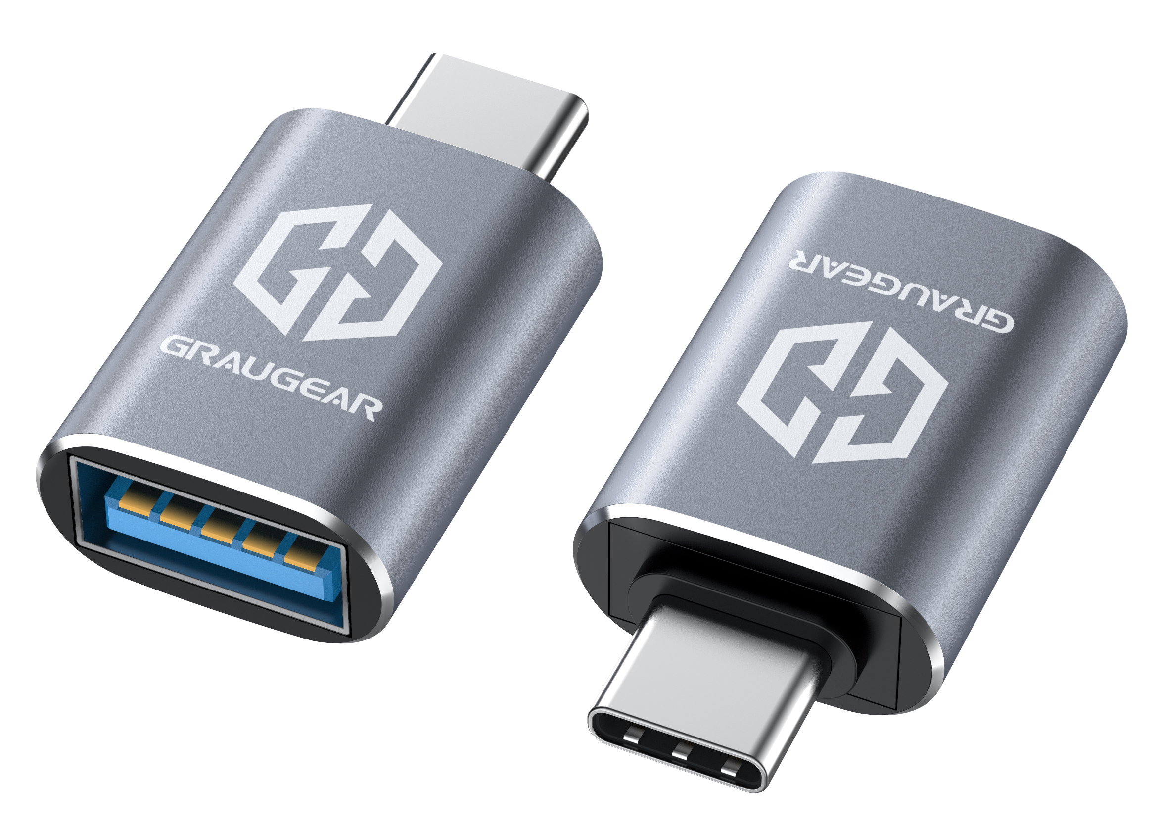 GRAUGEAR USB 3.2 Gen2 Adapter Type-A zu Type-C Stecker 2 Stk - G-AD-ATC-10G-2